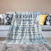 Lofaris Blue Sky Cloud Godchild Christ Belief Text Blanket